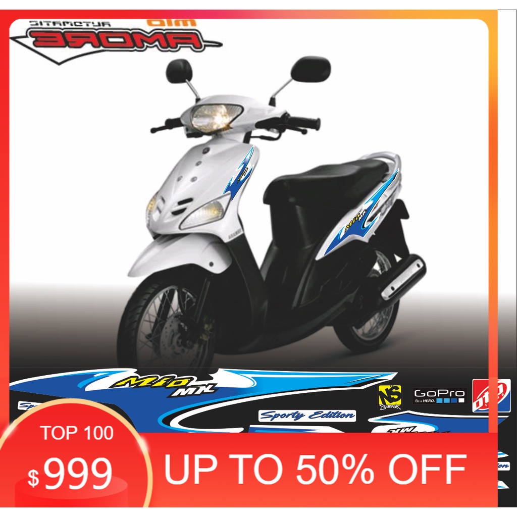 cod/sticker/ striping mio sporty thailand vareasi putih biru