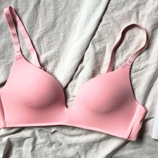 Blackpink Bra Sport Wanita BH Push Up Bra Tanpa Kawat Underwear Seamless 1025-PEACH