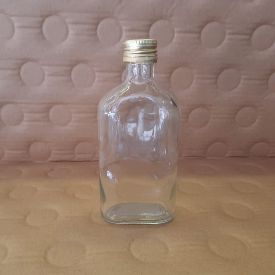 Botol Kaca Gepeng 250 ml 100% Produk Baru