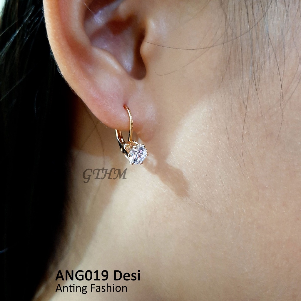 anting desi kait silver simple imut bs di pakai anak dan dewasa untuk telinga kecil awet lapis emas