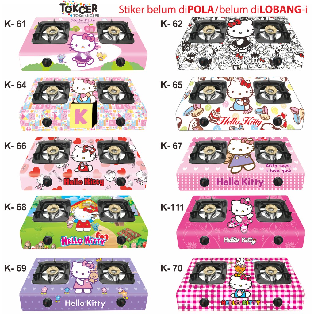 Variasi Stiker Kompor 2 Tungku HELLO KITTY