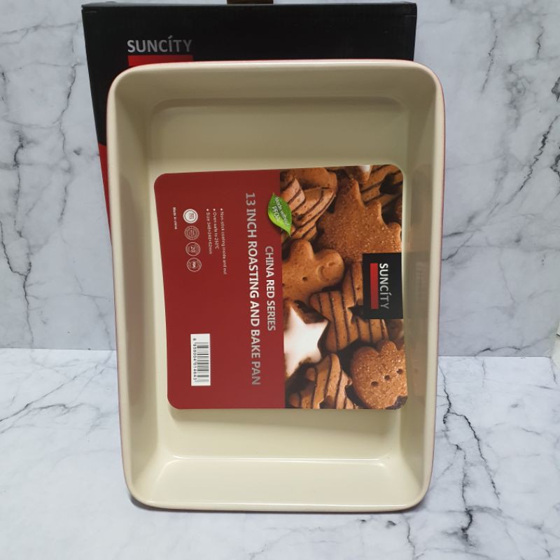 Suncity 13 Inch RED Bake and roasting bake pan / loyang kue