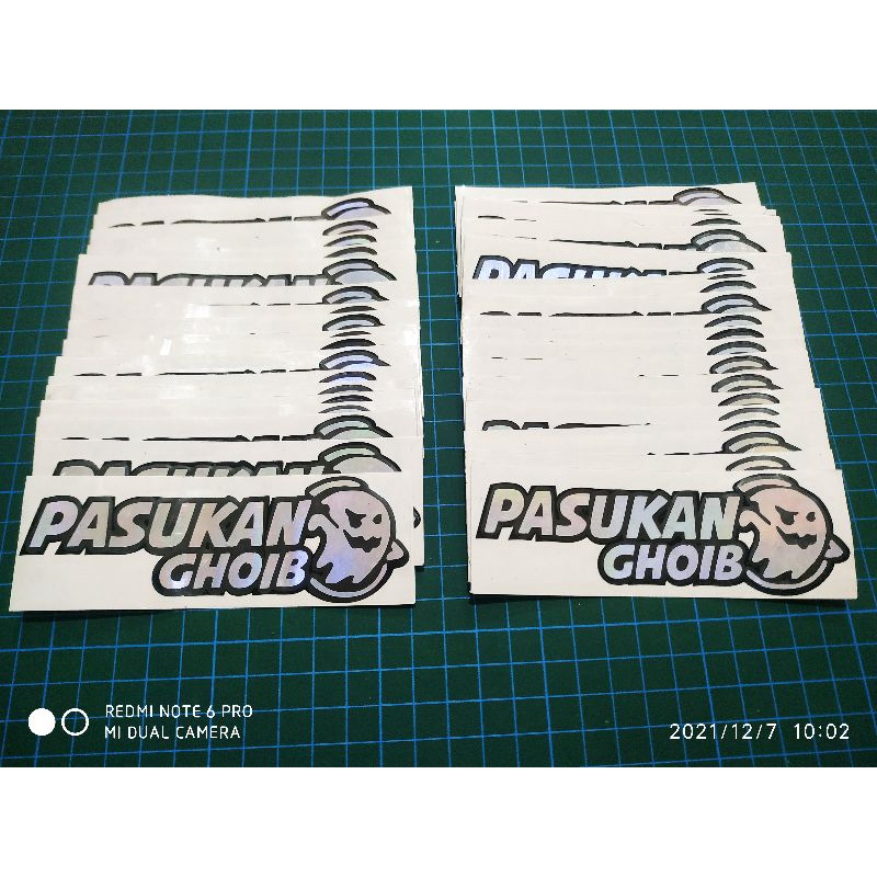 stiker PASUKAN GHOB,stiker Cutting, stiker motor mobil laptop dll