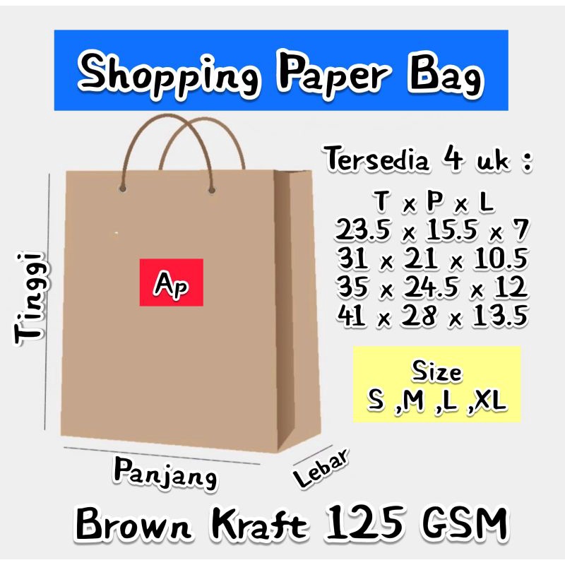 

[ 12 PCS ] LOVELY GOODDIE SHOPPING BAG SIZE : S , M , L dan XL.