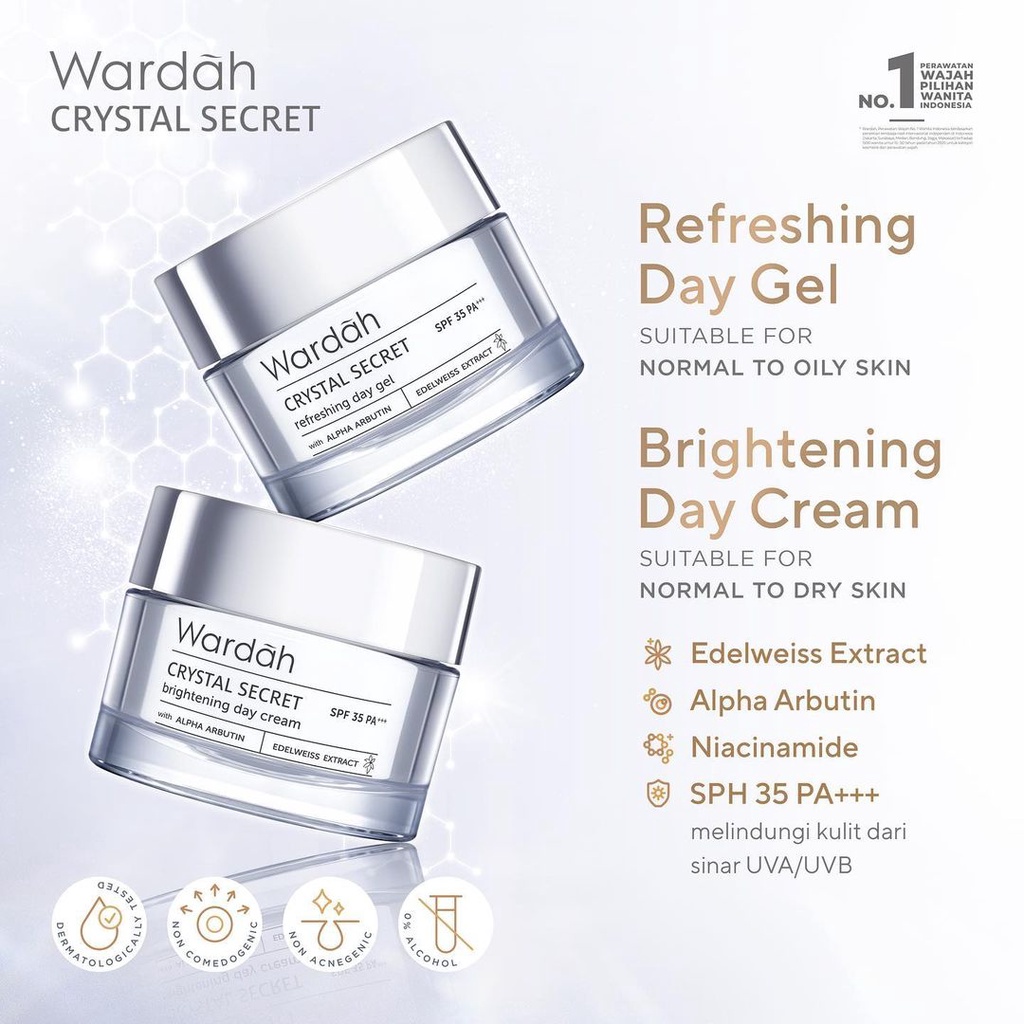 WARDAH CRYSTAL SECRET BRIGHTENING DAY CREAM - 30GR