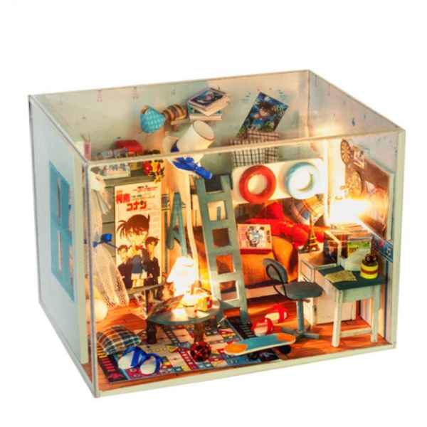 

Promo DIY Q004 Dollhouse Miniature Model Miniatur Detective Conan Room Diskon