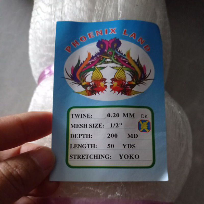 Jaring ikan bahan jala ½ inchi 0.20 200md/50yds yoko jaring ikan bahan anco pukat ikan jaring ikan k