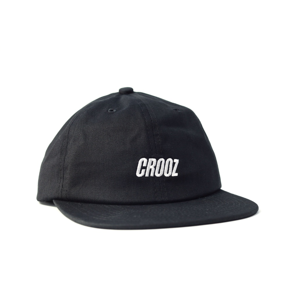 CROOZ ITALICS 6-PANEL HAT BLACK