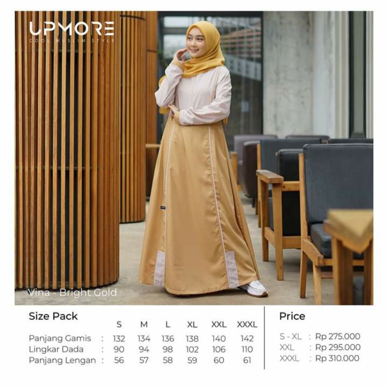 Gamis Vina Bright Gold by Upmore