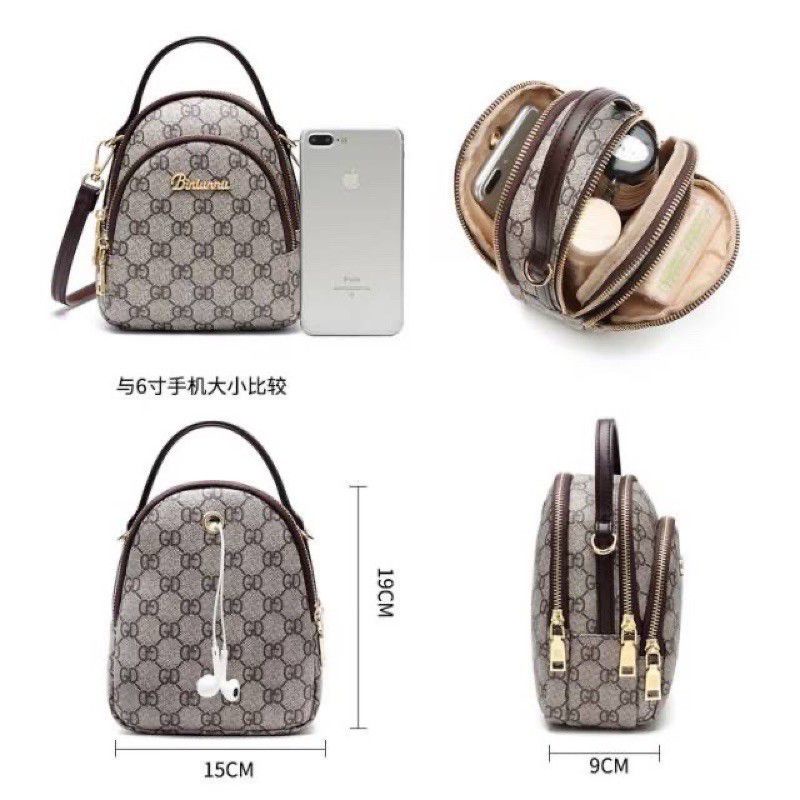 New Tas Selempang Wanita ENDOG - GD Tiga Ruang / Tas Selempang Ada Lubang Earphone