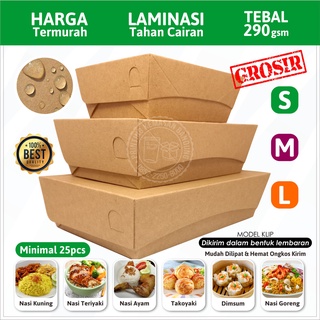 Jual Lunch Box Size S 290gsm Kotak Makan Kertas Paper Box Kraft Dus
