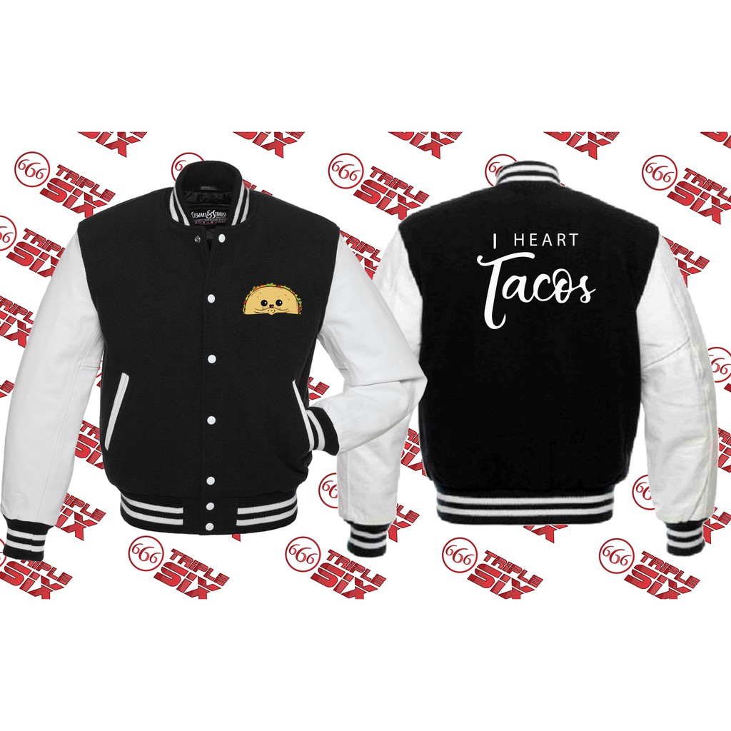 Jaket Varsity Baseball I heart tacos