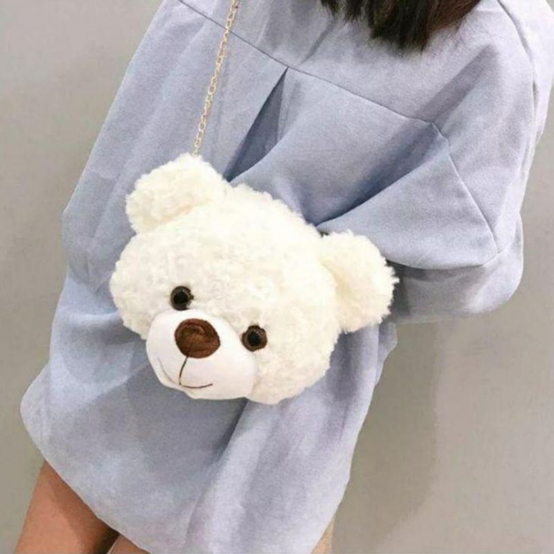 Tas slempang wanita boneka teddy bear