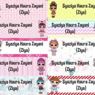 STICKER LABEL NAMA  FROZEN LOL  PRINCESS Shopee Indonesia