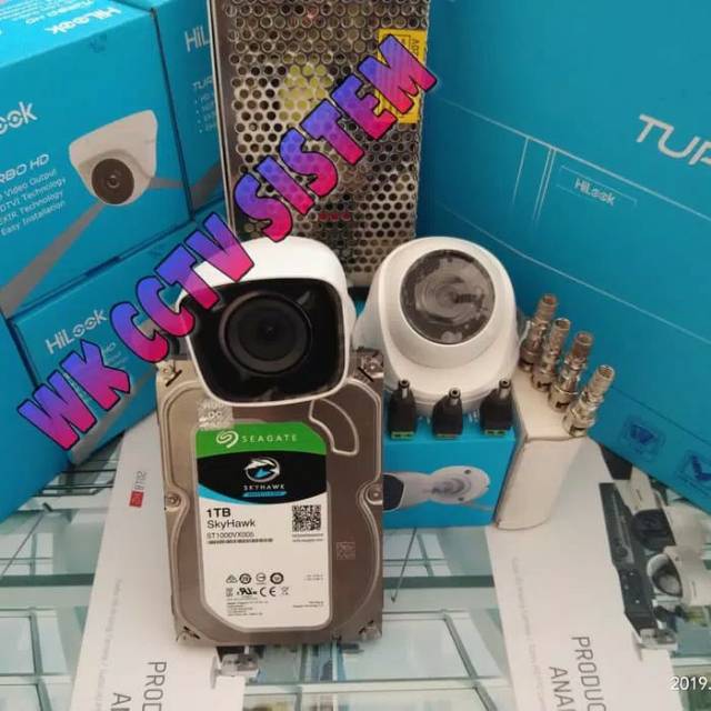 PAKET CCTV 4CH/ PAKET CCTV HILOOK LENGKAP