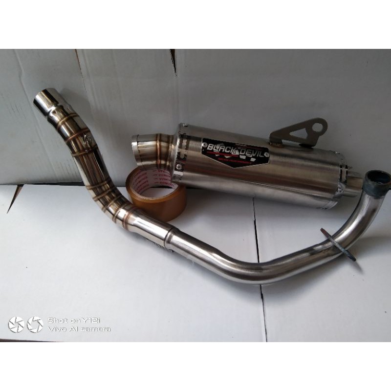 Knalpot racing Black devil Honda beat Scoopy