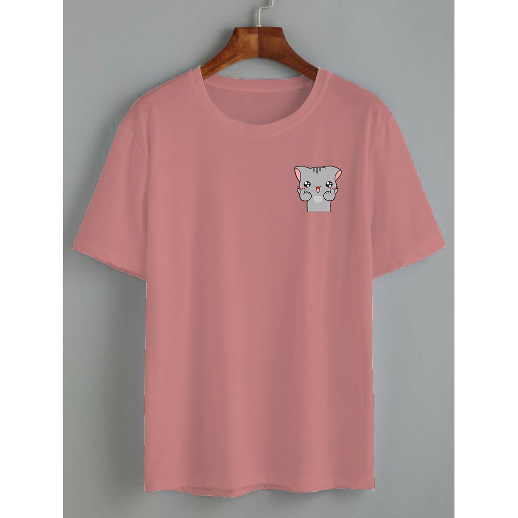 kaos cute cat saranghae / kaos wanita / KATUN 24S