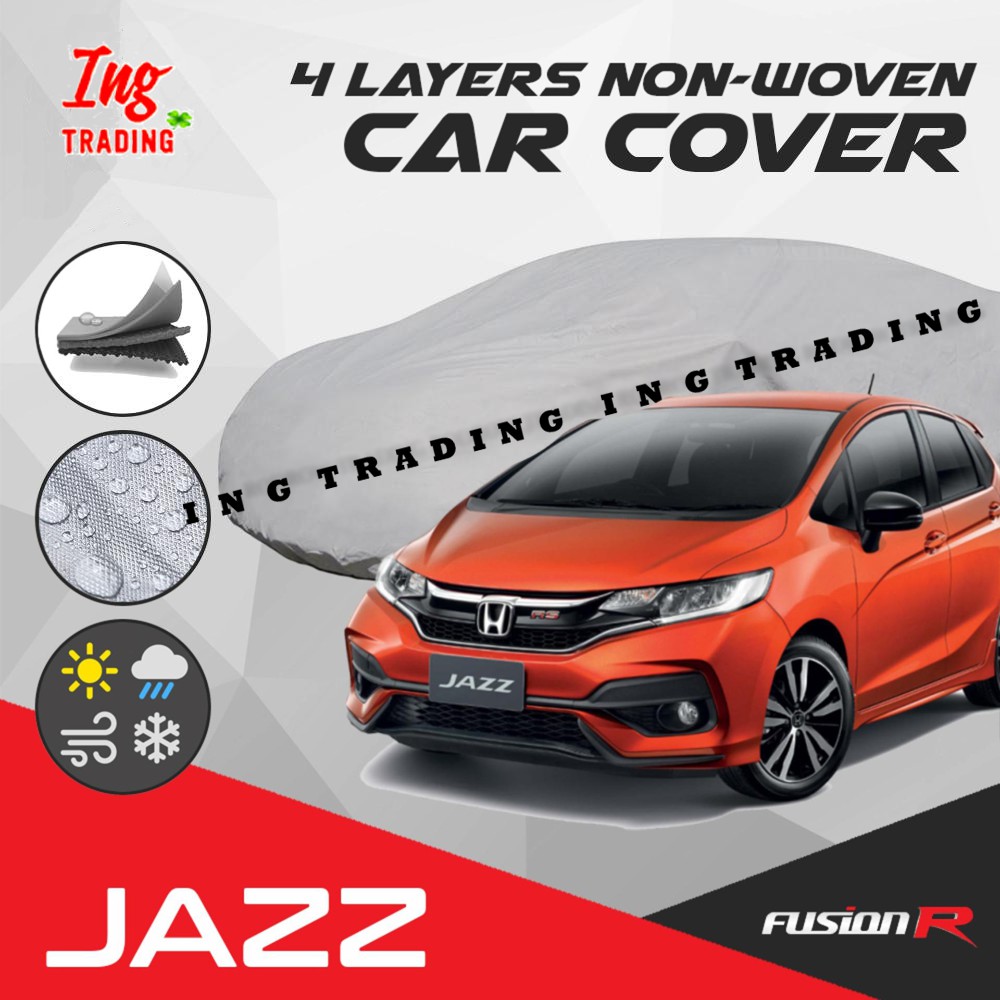 Cover Sarung Mobil ALL NEW JAZZ Fusion R 4 Layer Waterproof