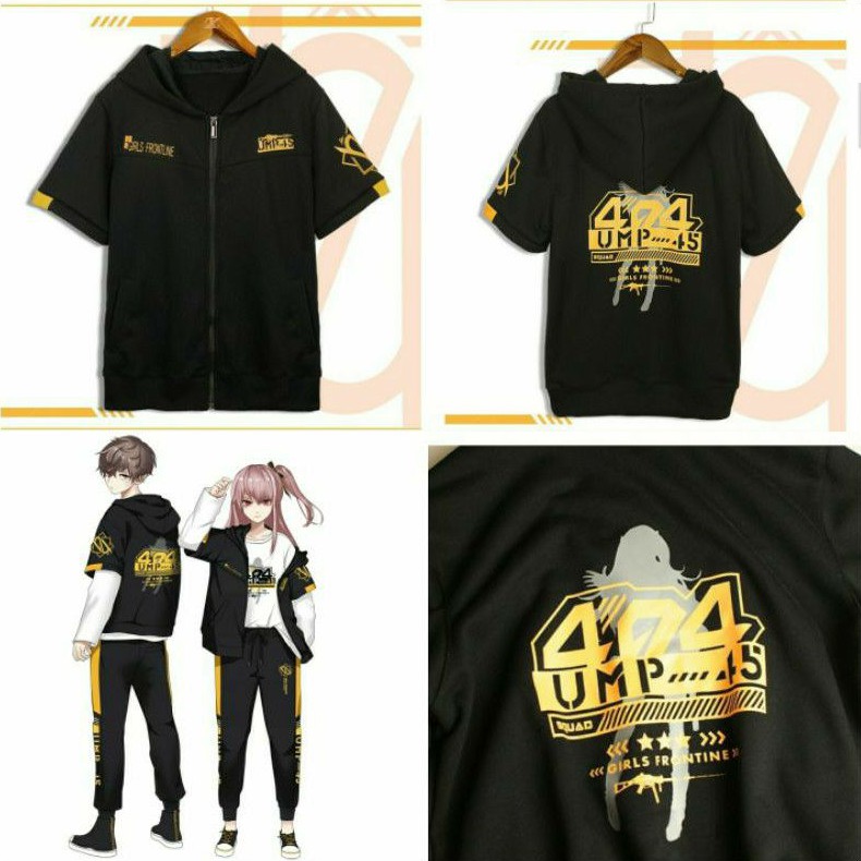UMP45 Short Sleeve Jacket Lengan Pendek GIRLS FRONTLINE COSPLAY