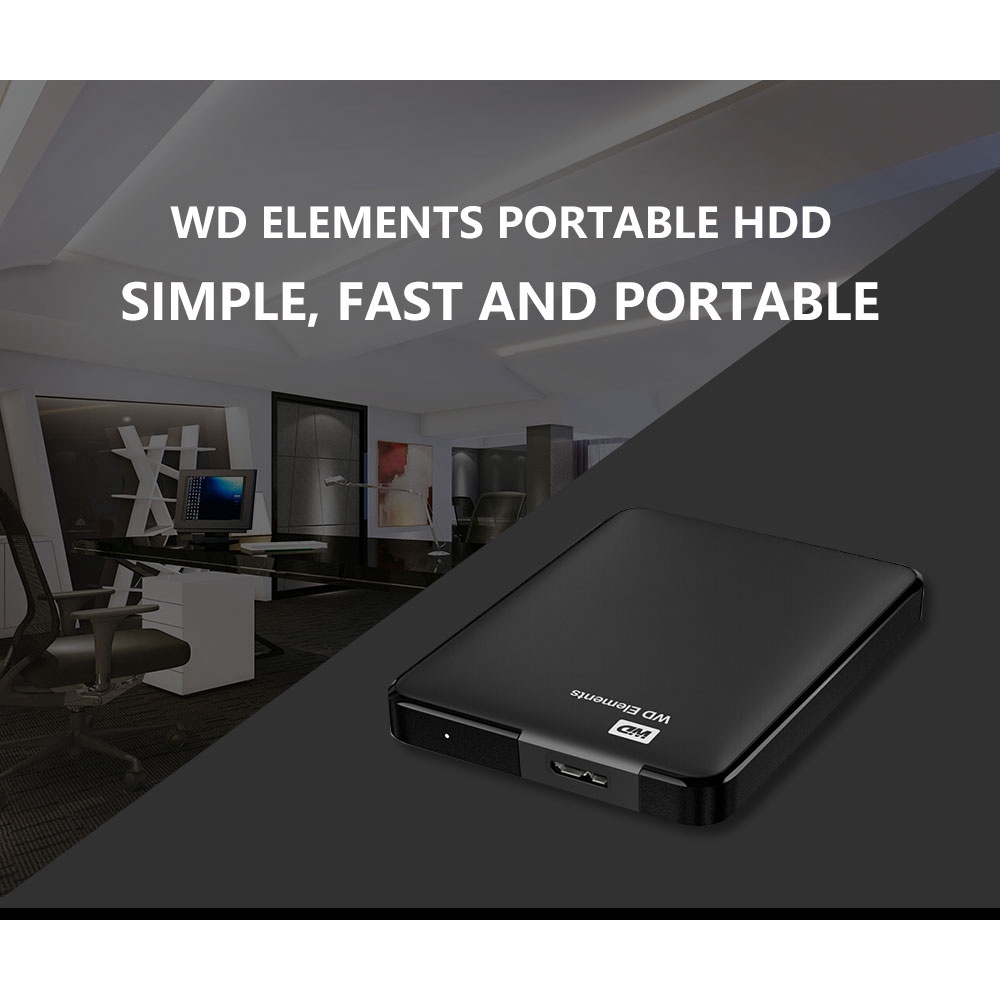 WD Western Digital Elements Portable External Hardisk 1TB/2TB USB 3.0 Hard disk