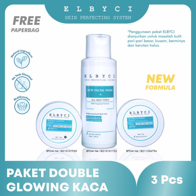 ELBYCI PAKET DOUBLE GLOWING KACA