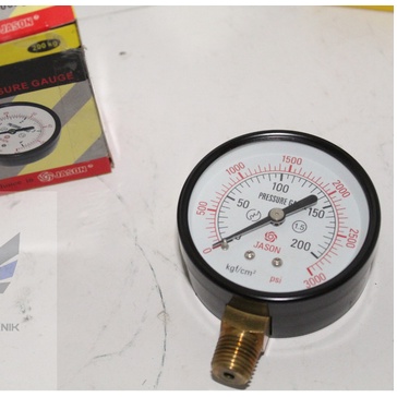 Pressure Gauge JASON 2.5&quot; 20 , 100 , 200Kg/cm2 / Manometer Kg/cm2 Murah JASON