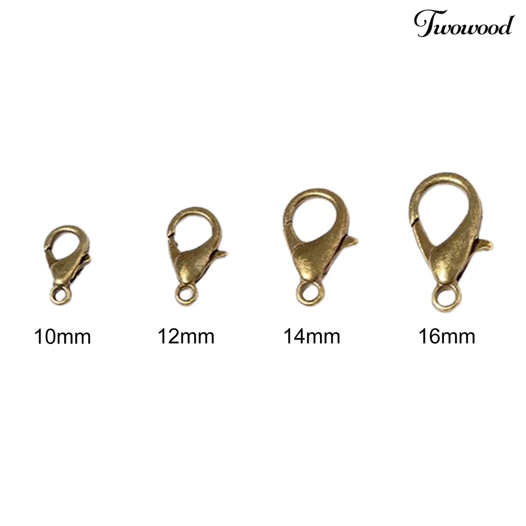 Twowood 10Pcs Lobster Clasps All Match Multipurpose Vintage Electroplating Multifunction Bracelet Necklace Key Ring Lobster Hooks Jewelry Findings