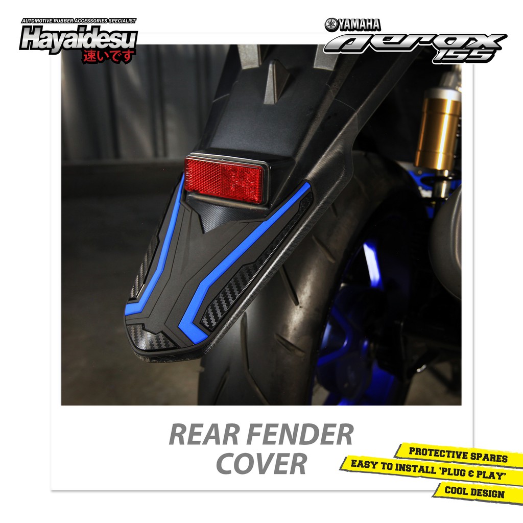 

Hayaidesu Rear Fender Protector Cover Aerox Aksesoris Decal Variasi Carbon Pelindung Body Aerox