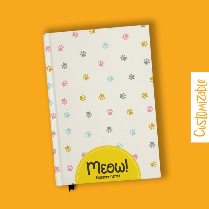 

Buku Catatan Notebook Cat Paws 2 Custom Nama Agenda Planner Jurnal Diary Hardcover A5 A6