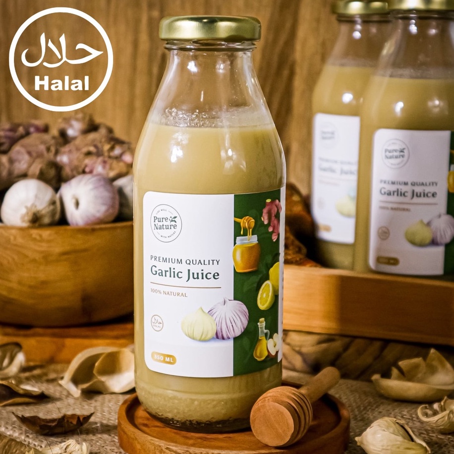 PureNature Jus Bawang Putih Tunggal Jahe Merah Lemon Cuka Apel Madu