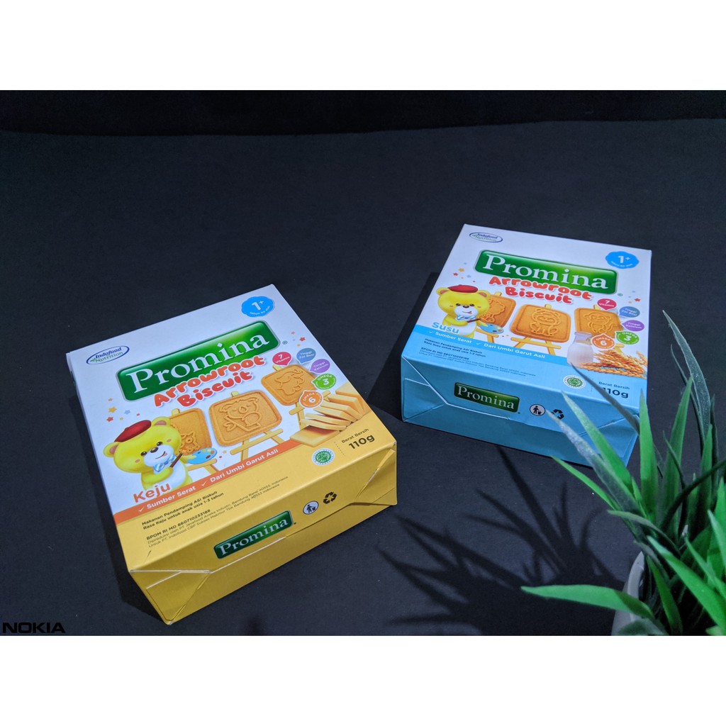 

Promina Arrowroot Biscuit 110 gr / Untuk anak usia 1+ / Rasa Susu & Keju