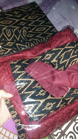 Promo Termurah!! Couple Alita Batik Couple Keona Brocade Free Selendang Bs091