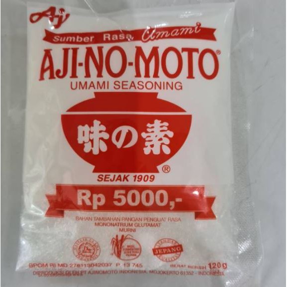 

MICIN AJINOMOTO PENYEDAP KEMASAN 5000AN 120 GRAM