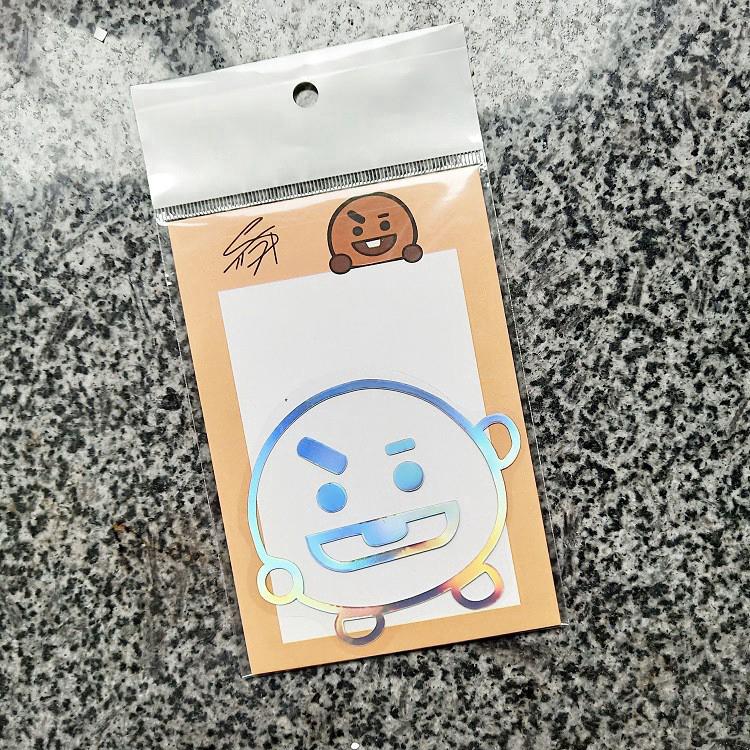  Stiker  Kpop BTS  BT21 Kartun  Laser Warna Warni untuk Laptop 