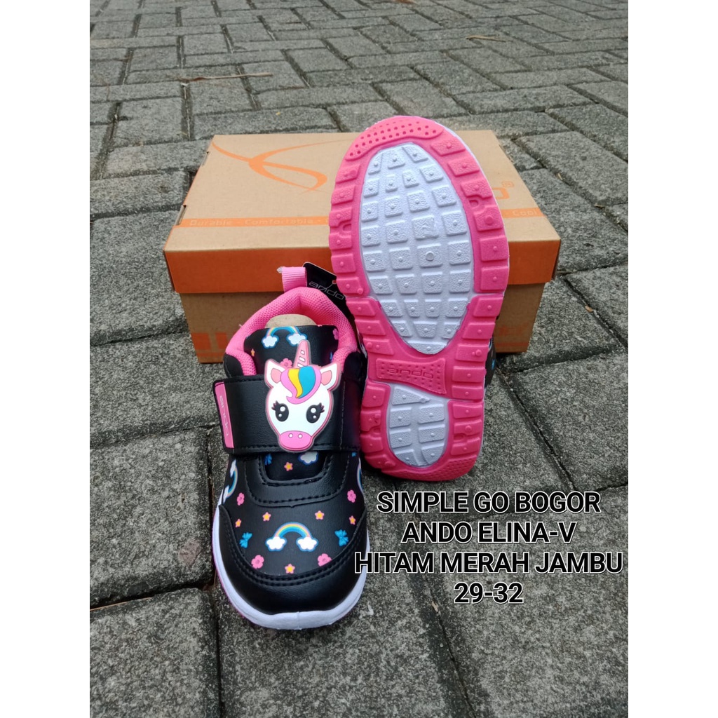 SEPATU ANAK KECIL PEREMPUAN GAMBAR KUDA PONI / LITTLE PONY ANDO ELINA (29-32)