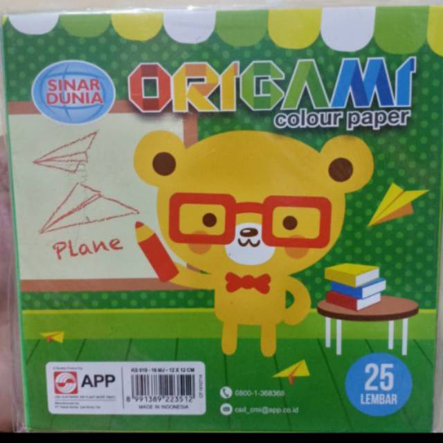 

Kertas Lipat Origami SIDU Sinar Dunia 1 sisi 16 x 16 cm - 25 lembar