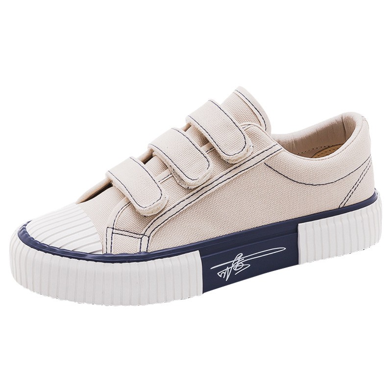 ( COD ) NEW ARRIVAL Sepatu Kanvas Sepatu Sneakers wanita import-Cream
