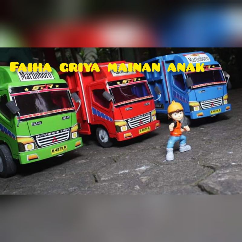 Truck oleng kayu / truck oleng / mobilan kayu /mainan truck oleng kayu