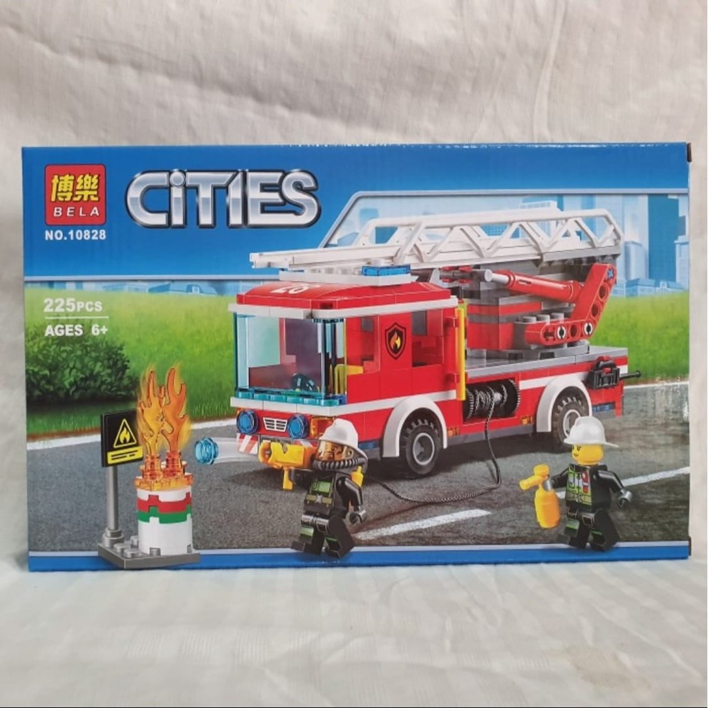 Mainan Lego Truk Pemadam Kebakaran / City Fire Ladder Truck Bella