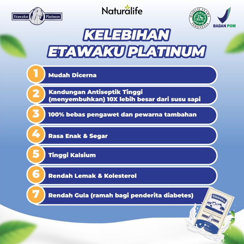 

[PAKET 4 BOX SUKAM] PAKET HEMAT SUSU KAMBING ETAWAKU PLATINUM 200 GRAM