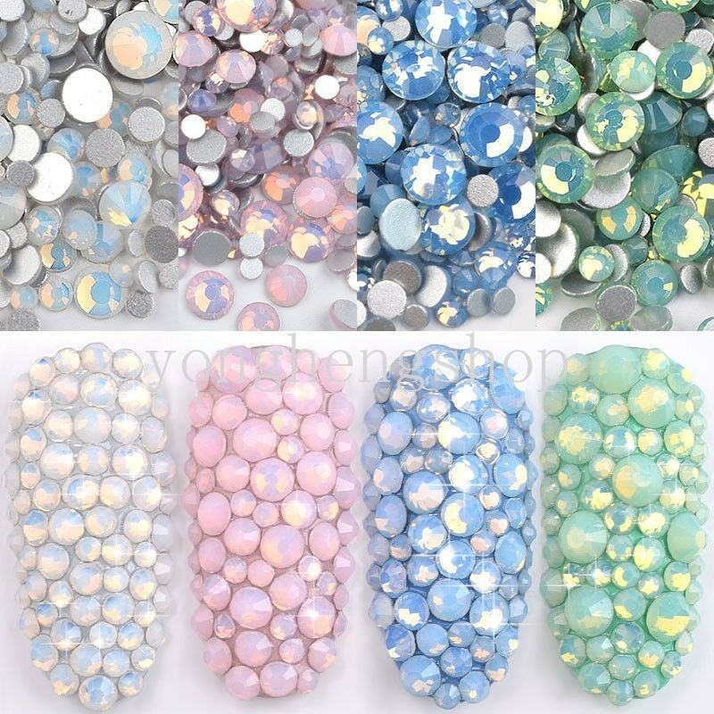 Kristal Berlian Imitasi 3D Warna-Warni Ukuran Campur Untuk Nail Art