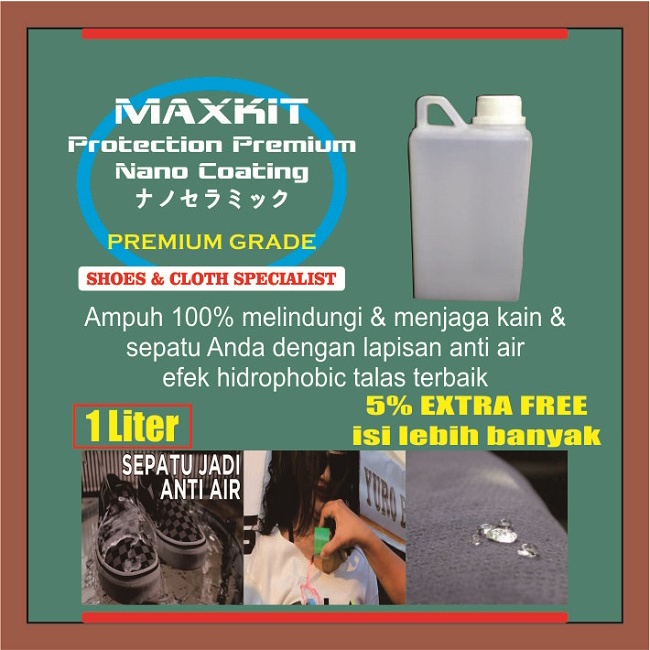 CAIRAN UNTUK SEPATU, KAIN, DAN JAKET JAS HUJAN 1 Liter Murah Hemat Ekonomis Refill Spray Cairan Wate