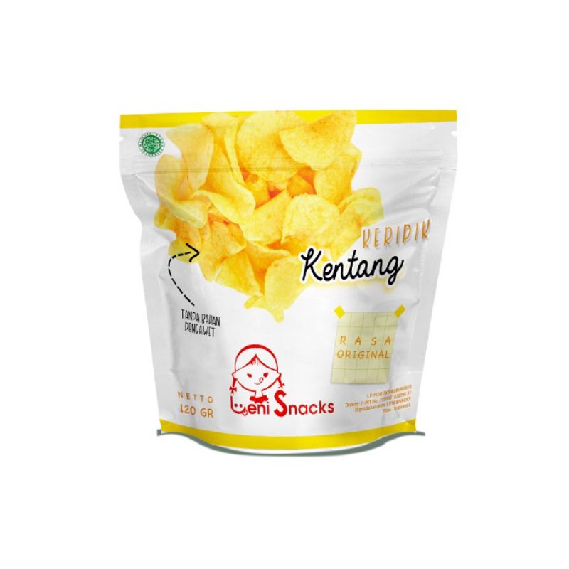 Leni Snacks - Keripik Kentang ORIGINAL Asin Gurih Tanpa Bahan Pengawet 120g