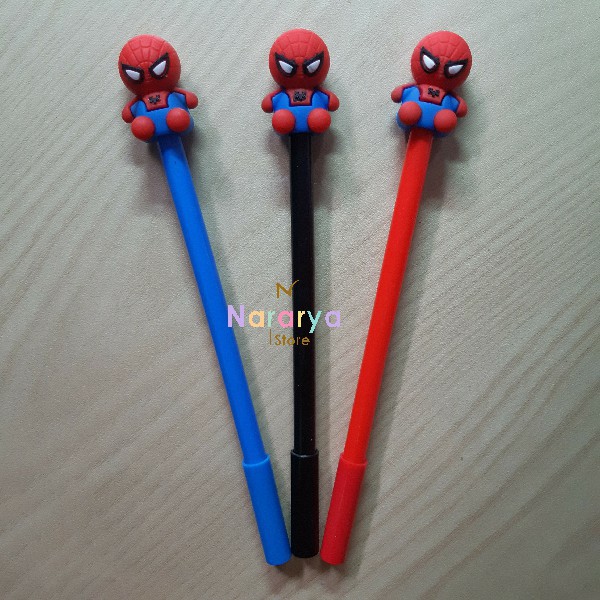 

2x Gel Pen Baby Spiderman / Gel Pen Karakter / Gel Pen Lucu / Pulpen Lucu / Alat Tulis Sekolah