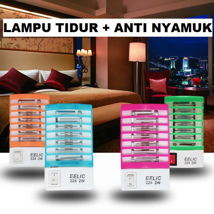 LAMPU TIDUR LED ANTI NYAMUK DAN SERANGGA / Night Lamp Plus Perangkap Nyamuk Tanpa Bahan Kimia