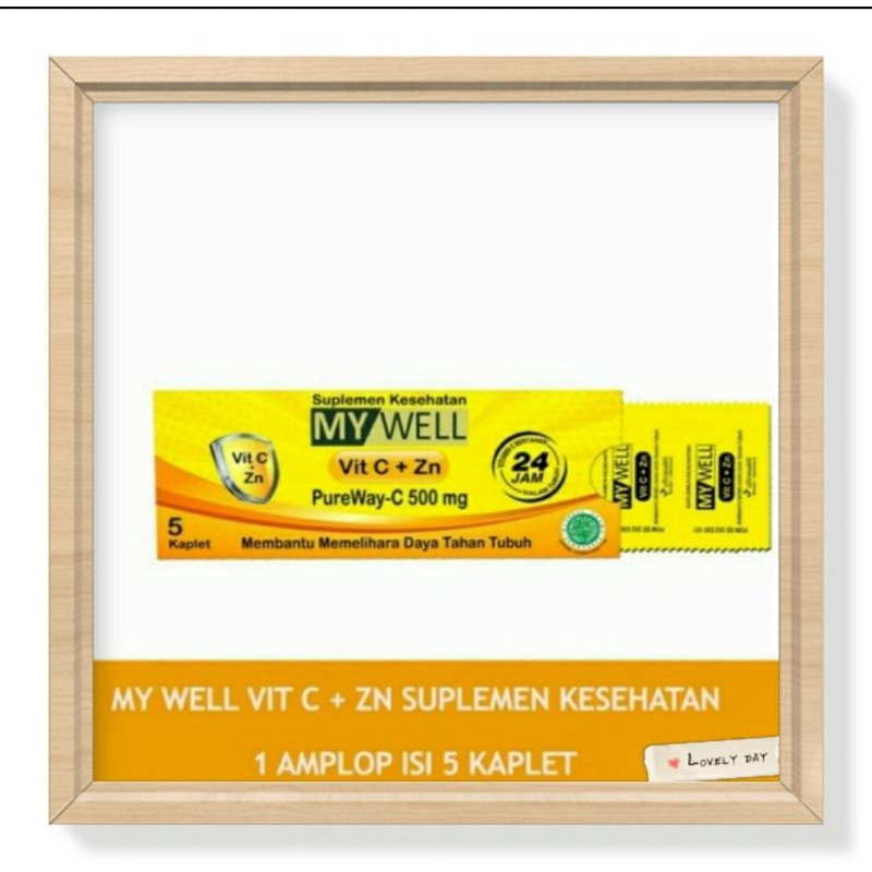 MY WELL VITAMIN C / MY WELL VITAMIN C DAN ZINC PERLEMBAR ISI 5 TABLET