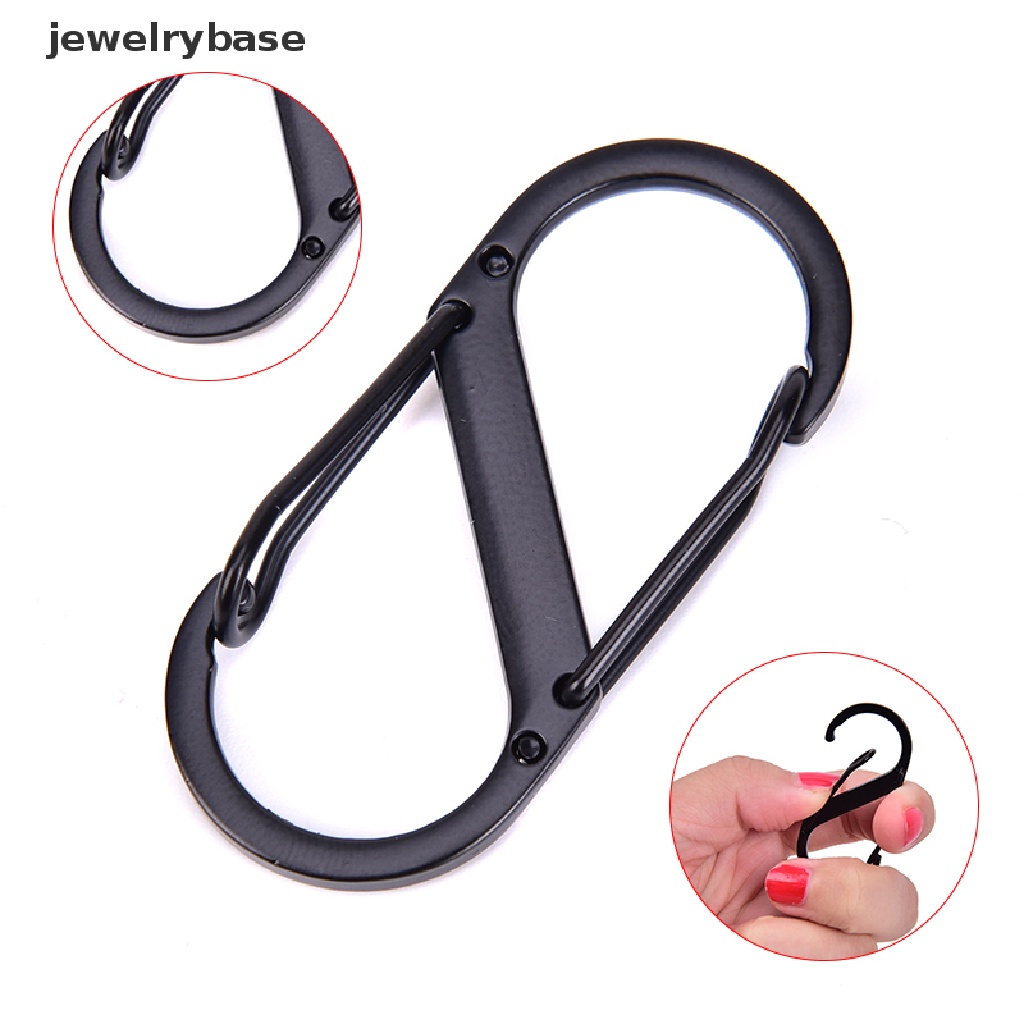 1 Pc Kait Carabiner Bentuk S Bahan Stainless Steel Untuk Outdoor