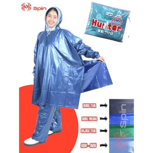 Jas Hujan Ponco Lengan Celana Spin Hunter Jas Hujan Jumbo Ponco Celana Jas Ujan Setelan Ponco Besar Jas Hujan Ponco Celana Pria Wanita Jas Hujan Terlaris Jas Hujan Ponco Celana XXXL Jas Hujan Ponco Celana HYBRID