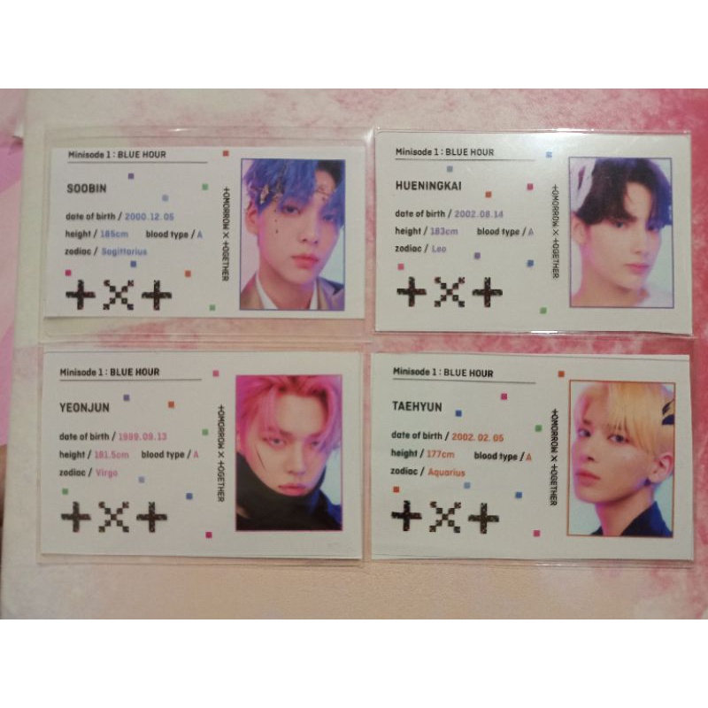 TXT Yeonjun Soobin Beomgyu Gyu Taehyun Hyuka Hueningkai VR Photocard