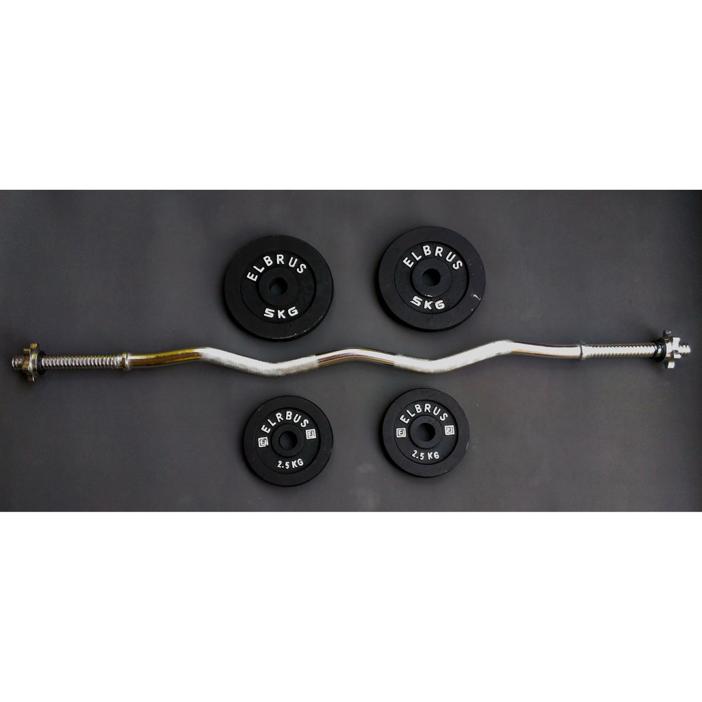 DUMBELL SET 21 KG STICK EZ CURL / BARBEL SET 21 KG STICK EZ CURL